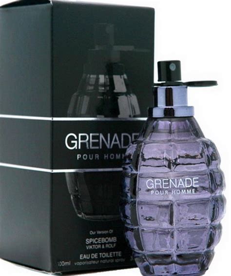 men's cologne grenade bottle.